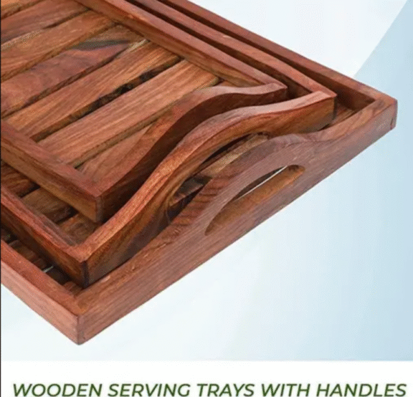 Wooden Tray Set of 3 - Image 3