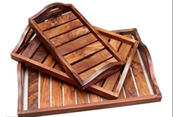 Wooden Tray Set of 3 - Image 2