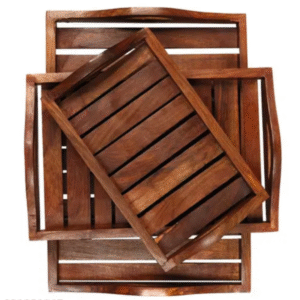 Wooden Tray Set of 3