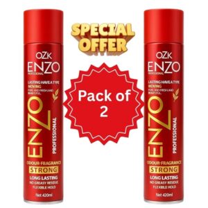 OZO Enzo Professional Hair Spray 420 ml (Pack of 2)
