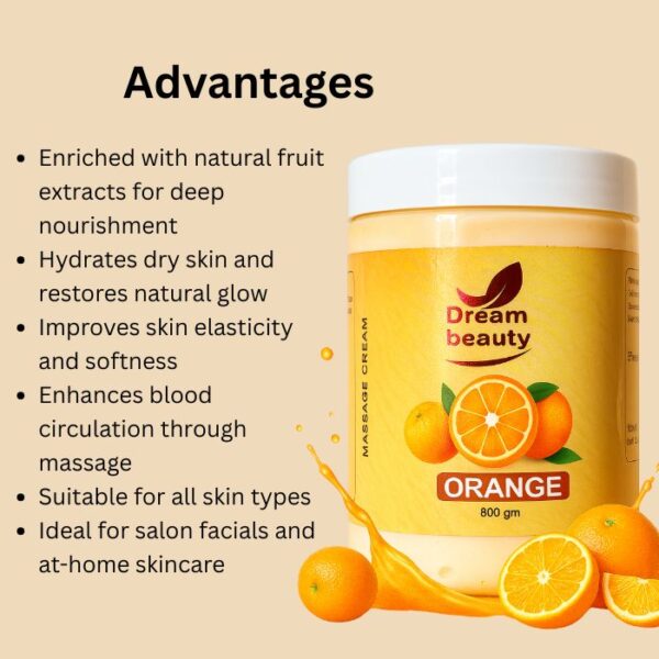 Dream Beauty Orange Massage Cream 800 gm - Image 2