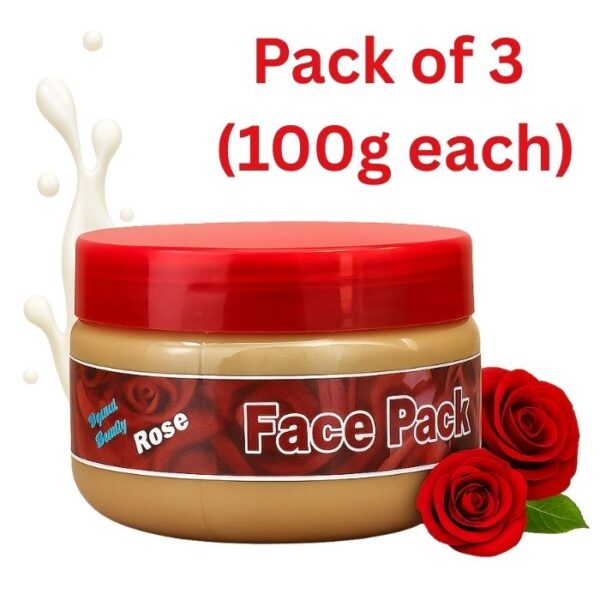 Dream Beauty Rose Face Pack | Pack of 3 (100g Each) - Image 2