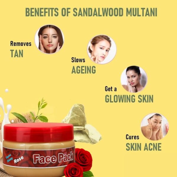 Dream Beauty Rose Face Pack | Pack of 3 (100g Each) - Image 4
