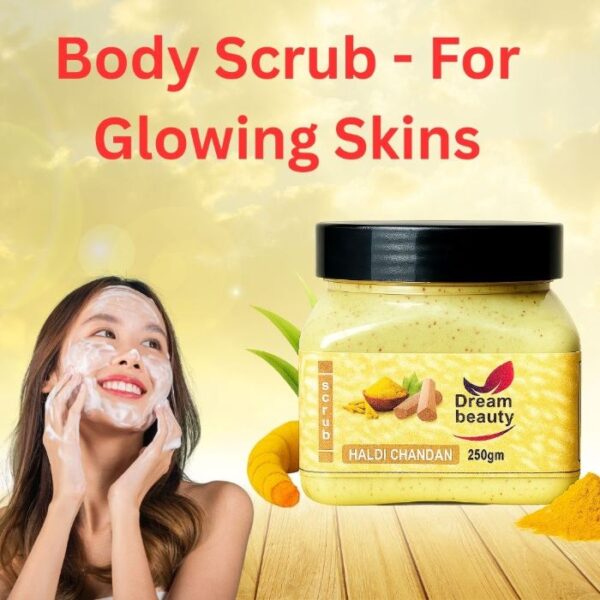 Haldi Chandan Face & Body Scrub – 250gm - Image 3