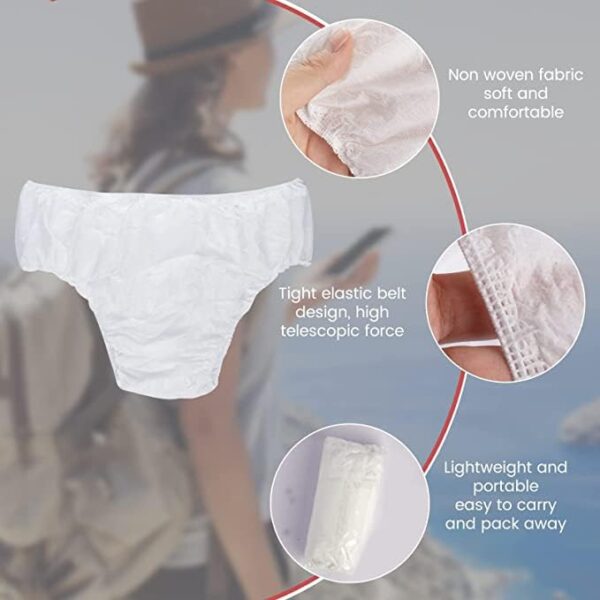 Disposable Panty Pack of 100pcs – White (25 GSM) - Image 2